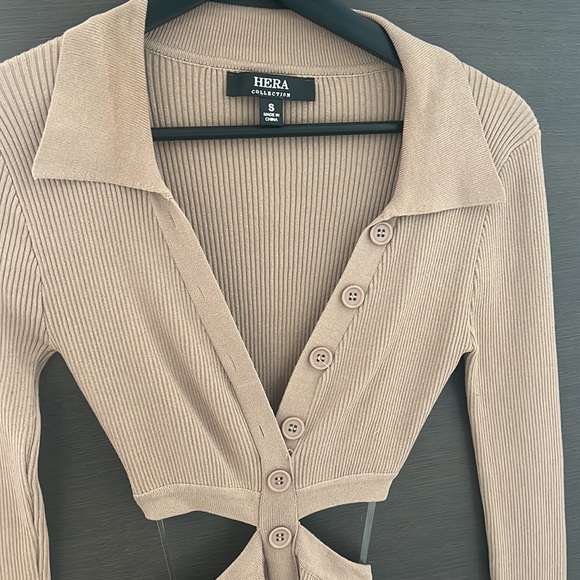 Tan bodycon dress size S - Picture 2 of 3